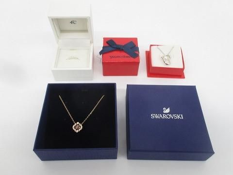 優 田崎真珠 スワロフスキー 4℃ パールネックレス|ペンダント 指輪等3点 925 8号 アクセサリー レディース