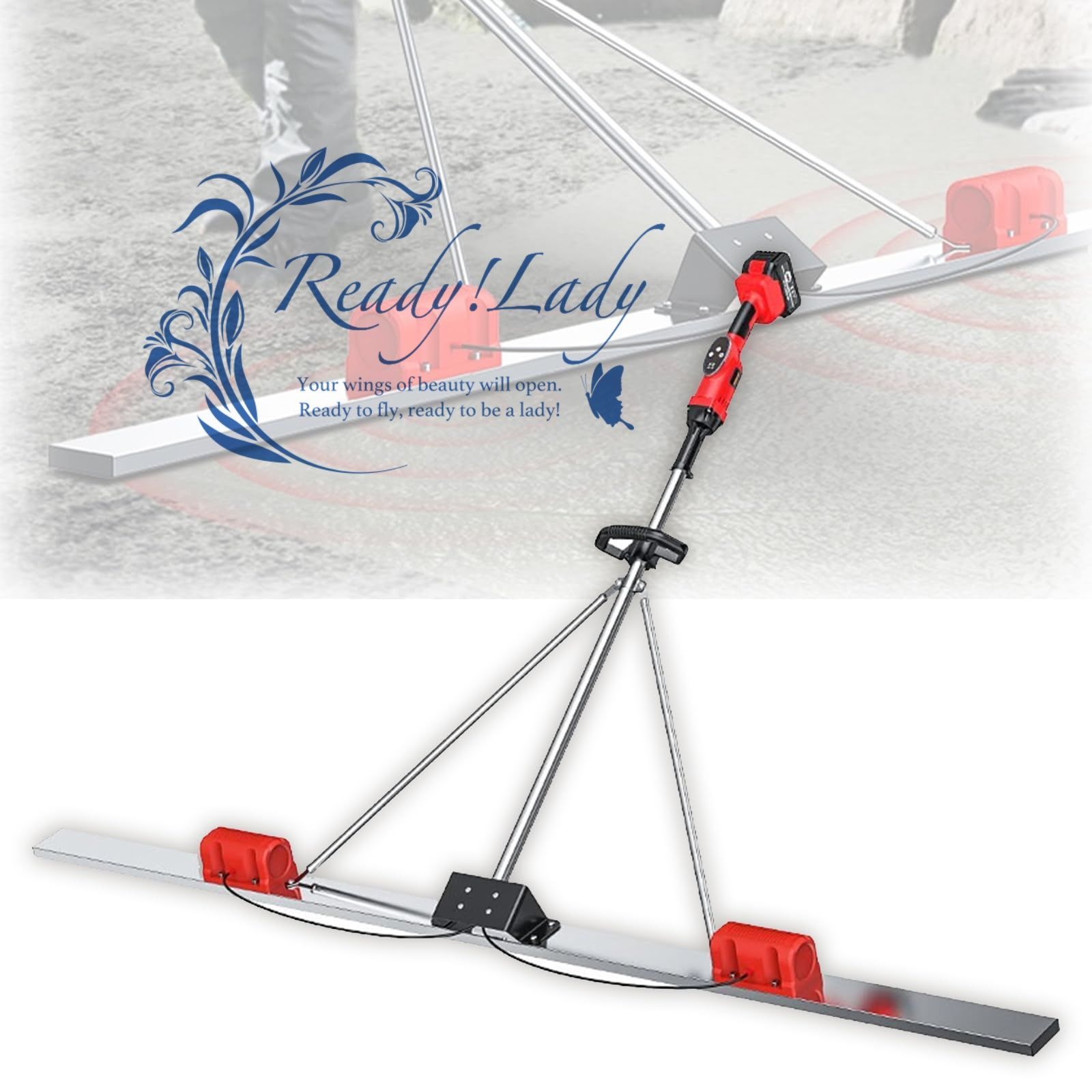 電動スクリード 土間 コンクリート 高周波振動 仕上げツール マジックタンパー レベリングスクリード コンクリート仕上作業 トップコート仕上作業 携帯用 土コンクリート仕上作業 簡単 便利 省力化 工事現場 舗装工事 建設機械 1 5 m