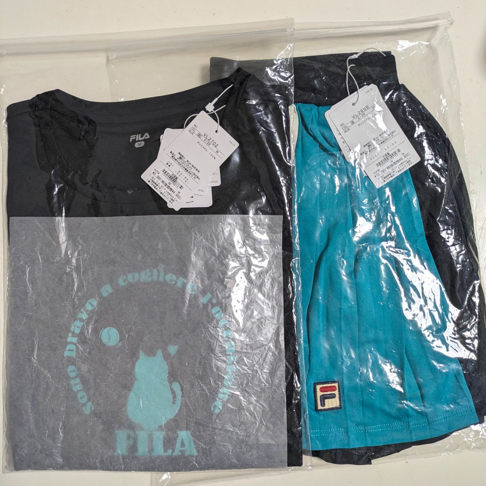 FILA フィラ テニス ウェア シャツ スコート 上下セットアップ Мサイズ