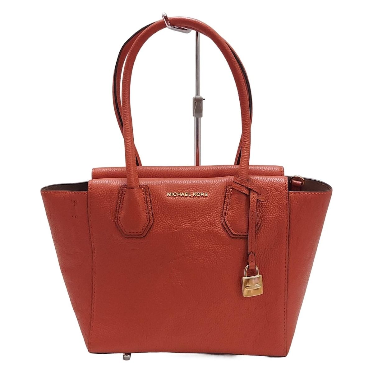 Michael Kors オレンジ ブラウンレザー バッグ MICHAEL KORS オレンジ
