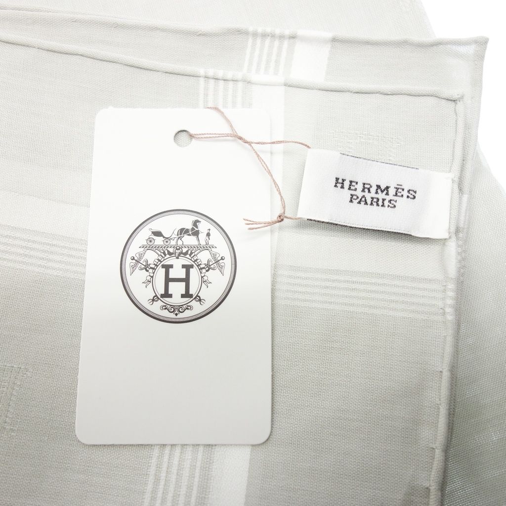 エルメス ハンカチ コットン100% レディース グレー系 HERMES【AFB53