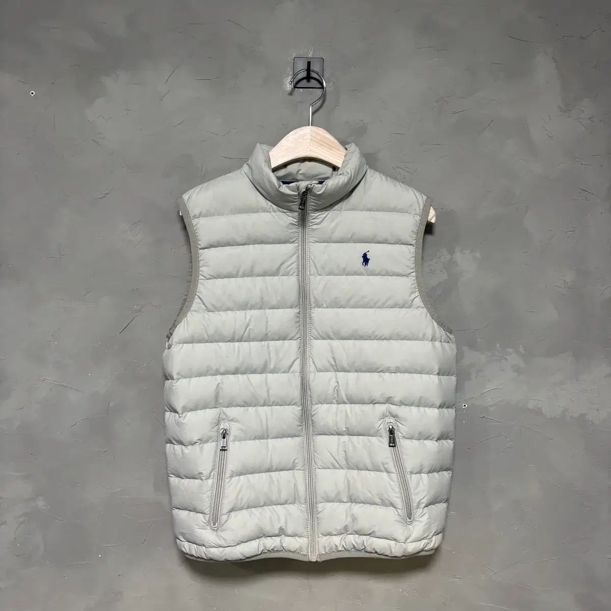 ポロ ラルフローレン ダックダウン ベスト ライト グレー