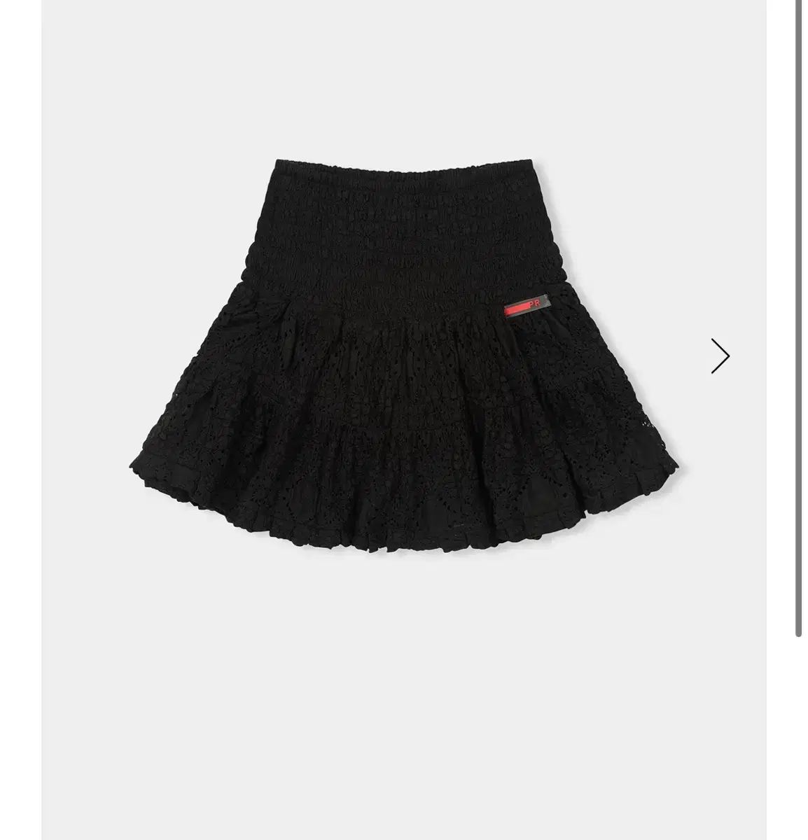実用的でリアルな 피알룸 ラッフル ミニ スカート ブラック