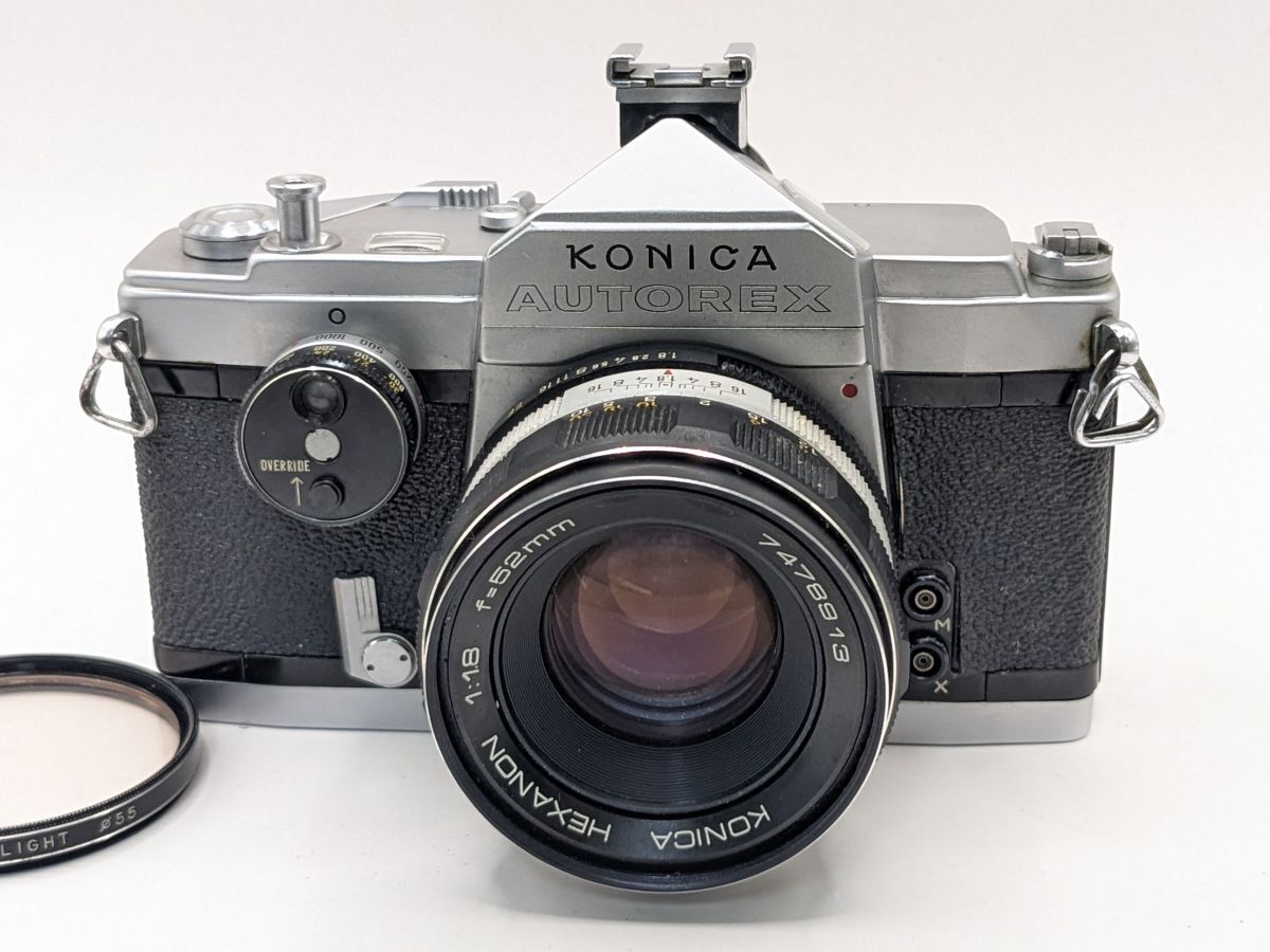 シャッター全速OK コニカ KONICA AUTOREX ボディ HEXANON 52 mm F 1.8 レンズセット 5571_97_60