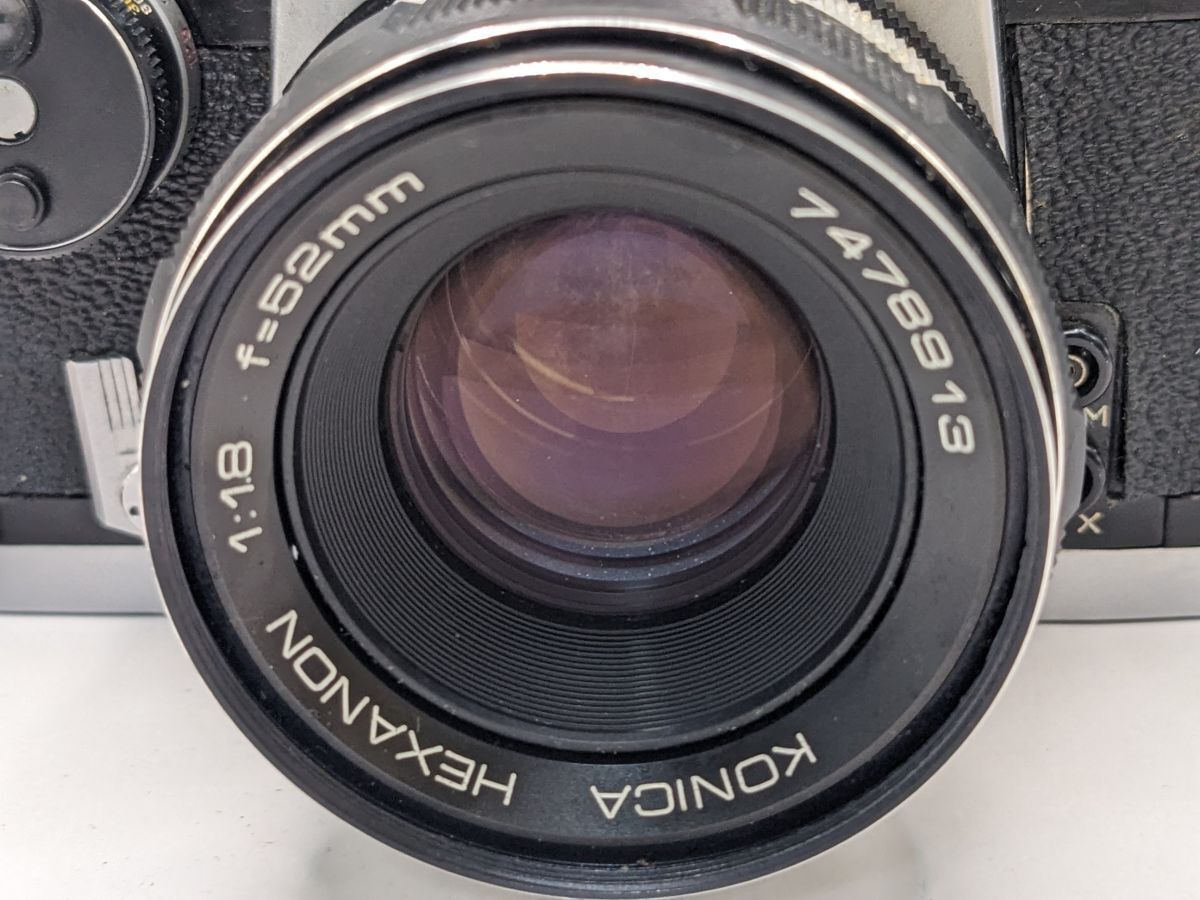 シャッター全速OK コニカ KONICA AUTOREX ボディ HEXANON 52 mm F 1 8 レンズセット 5571_97_60