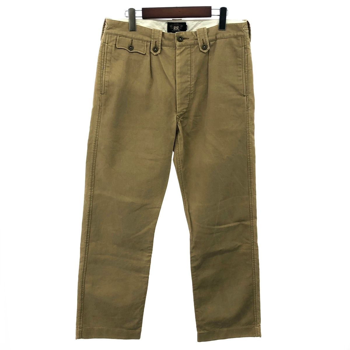 RRL ダブルアールエル ワークチノパンツ サイズ:32 ベージュ メンズ