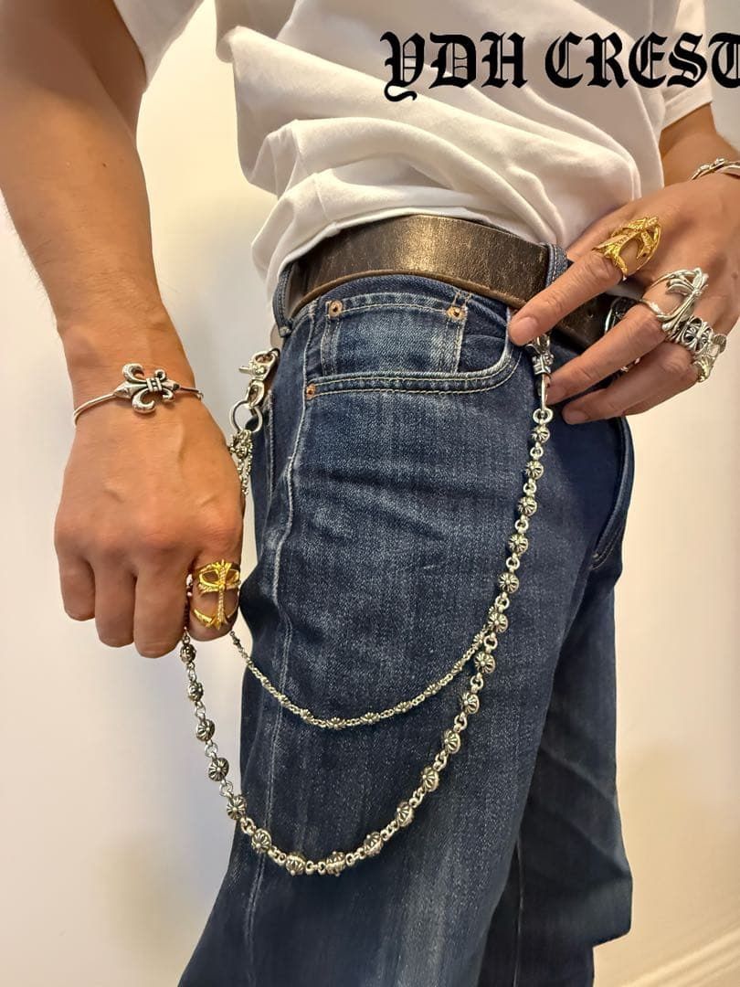 ☆WWWCHAN ウォレットチェーン ダブルクロス＆ウォレットチェーン 刻印