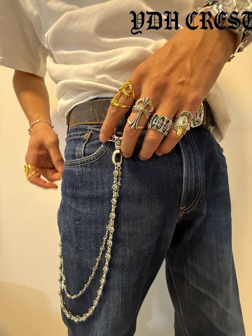 ☆WWWCHAN ウォレットチェーン ダブルクロス＆ウォレットチェーン 刻印