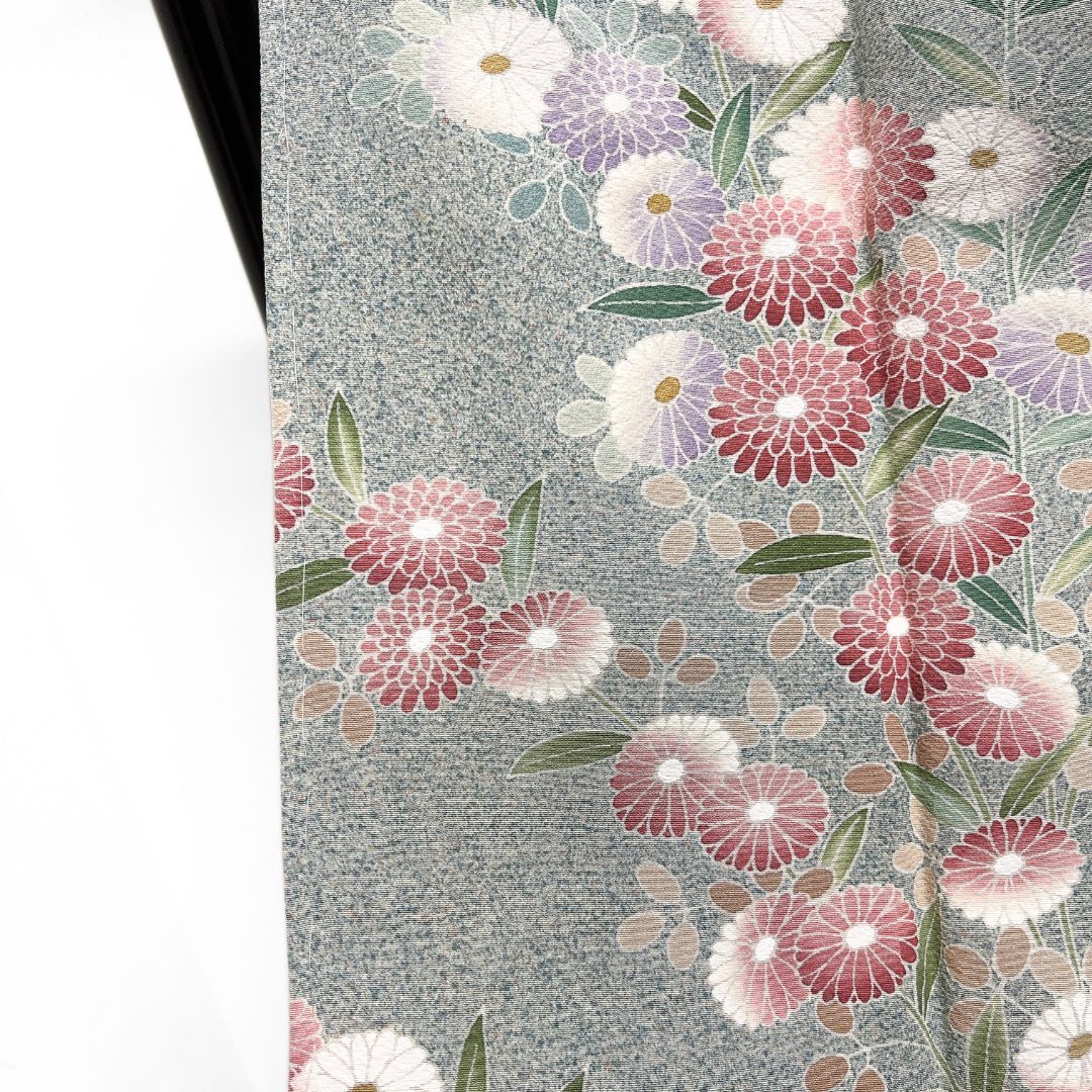未着用 作家もの 訪問着 たたき染 菊花 枝垂れ 紋無し 華やか 着物