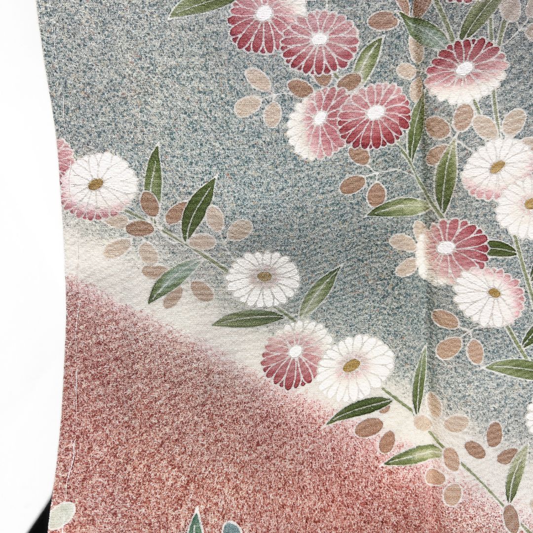 未着用 作家もの 訪問着 たたき染 菊花 枝垂れ 紋無し 華やか 着物