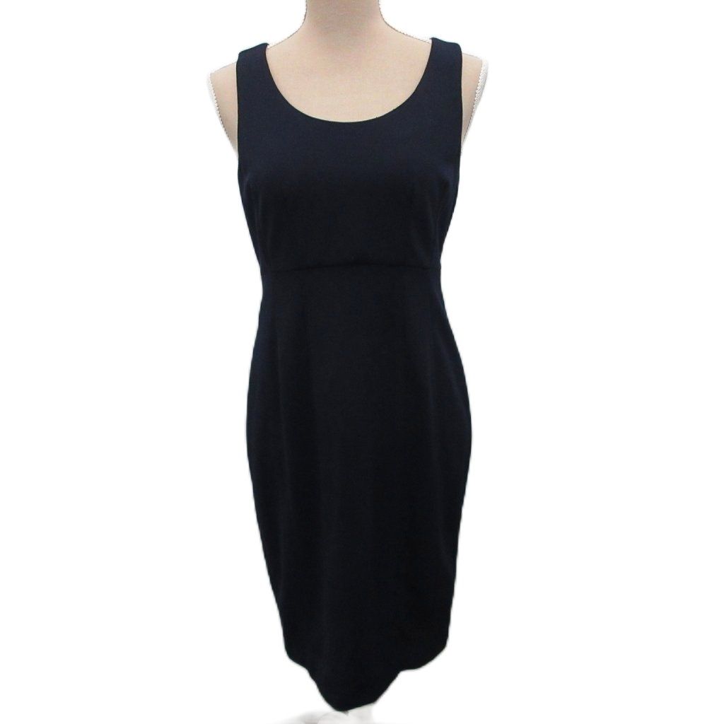 ダナキャランニューヨーク DKNY ワンピース ノースリーブ ひざ丈 4 紺