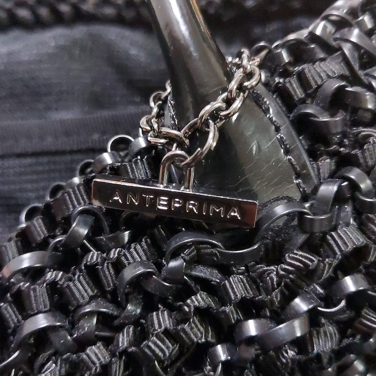 ANTEPRIMA(アンテプリマ) ハンドバッグ - 黒 レザー - メルカリ