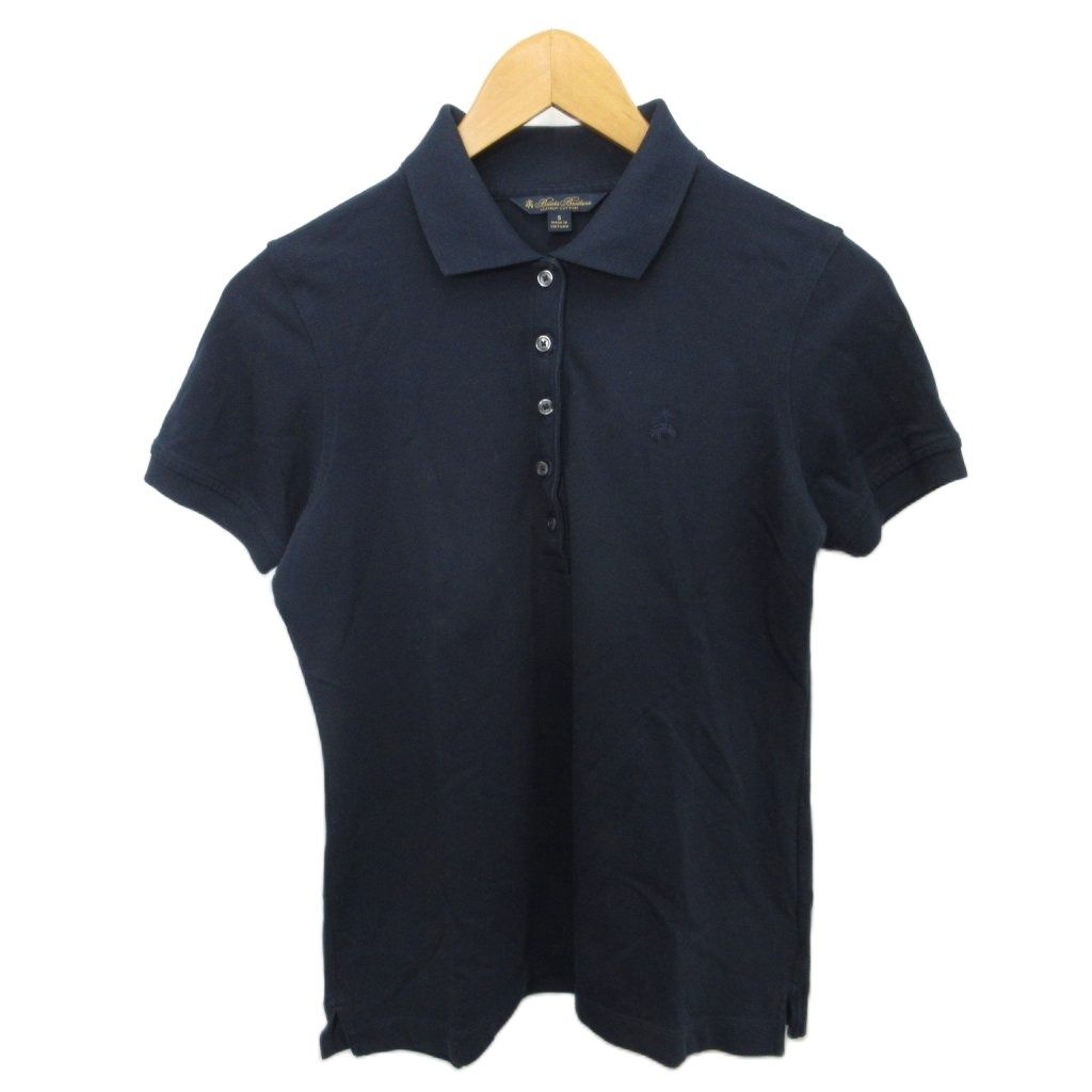 ブルックスブラザーズ BROOKS BROTHERS ポロシャツ 半袖 ロゴ刺繍 S 紺