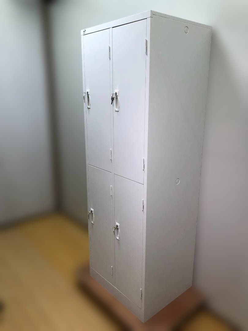 生興 SEIKOH スチールロッカー 4人用 AKL W 4 S 抗菌 SIAA 鍵付き 白 ホワイト 更衣ロッカー 事務用 オフィス収納 251127 18