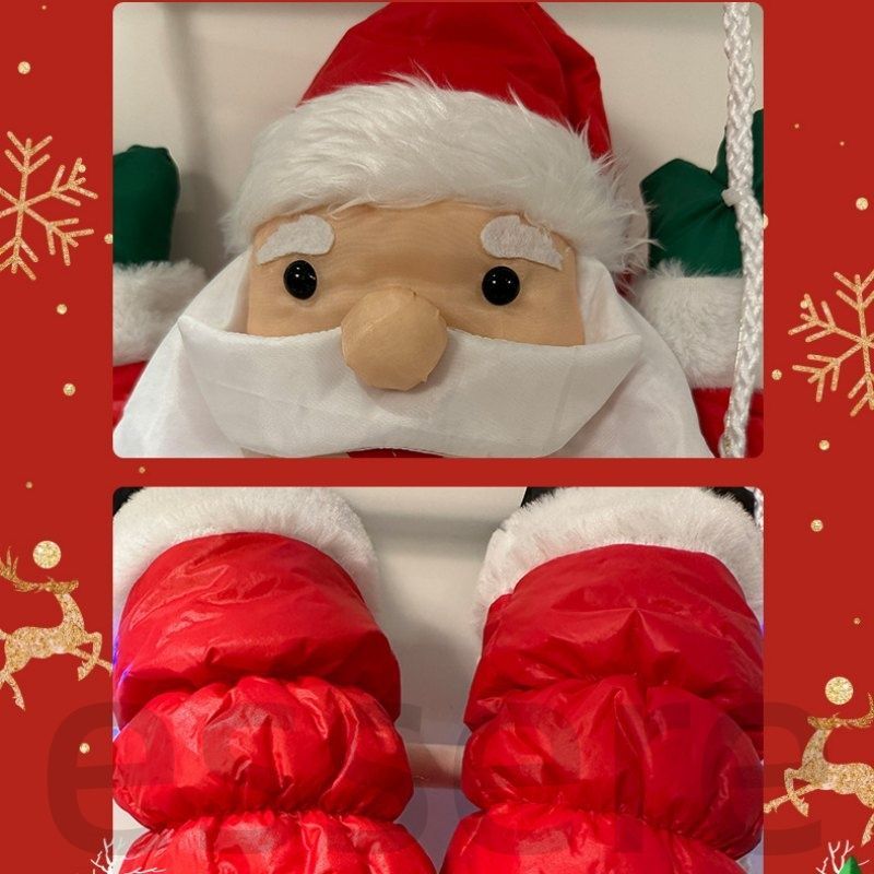 飾り サンタはしご サンタクロース人形 壁飾り 8点セット デコレーション 身長 Christmas 60㎝