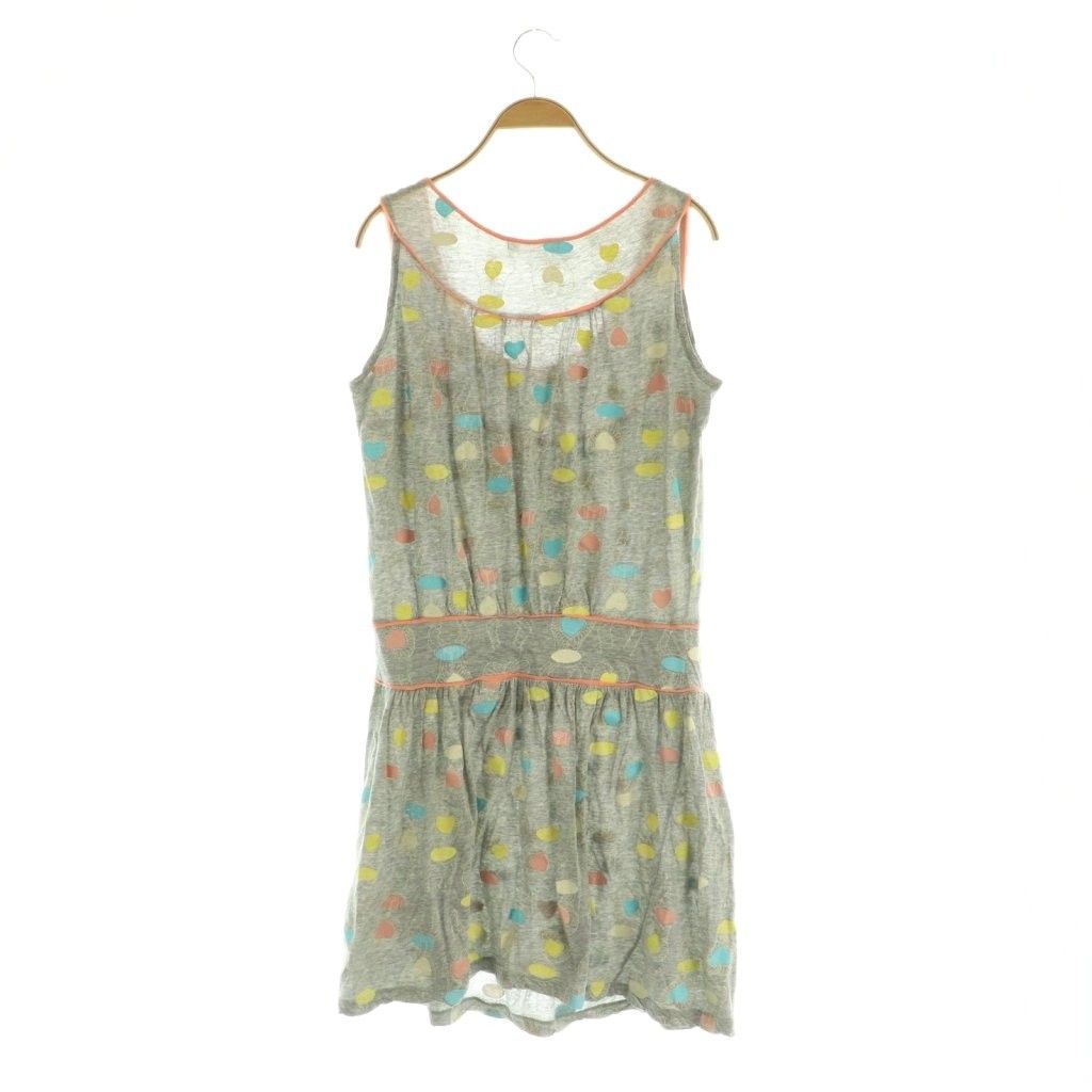 ツモリチサト TSUMORI CHISATO ワンピース ミニ ノースリーブ 総柄