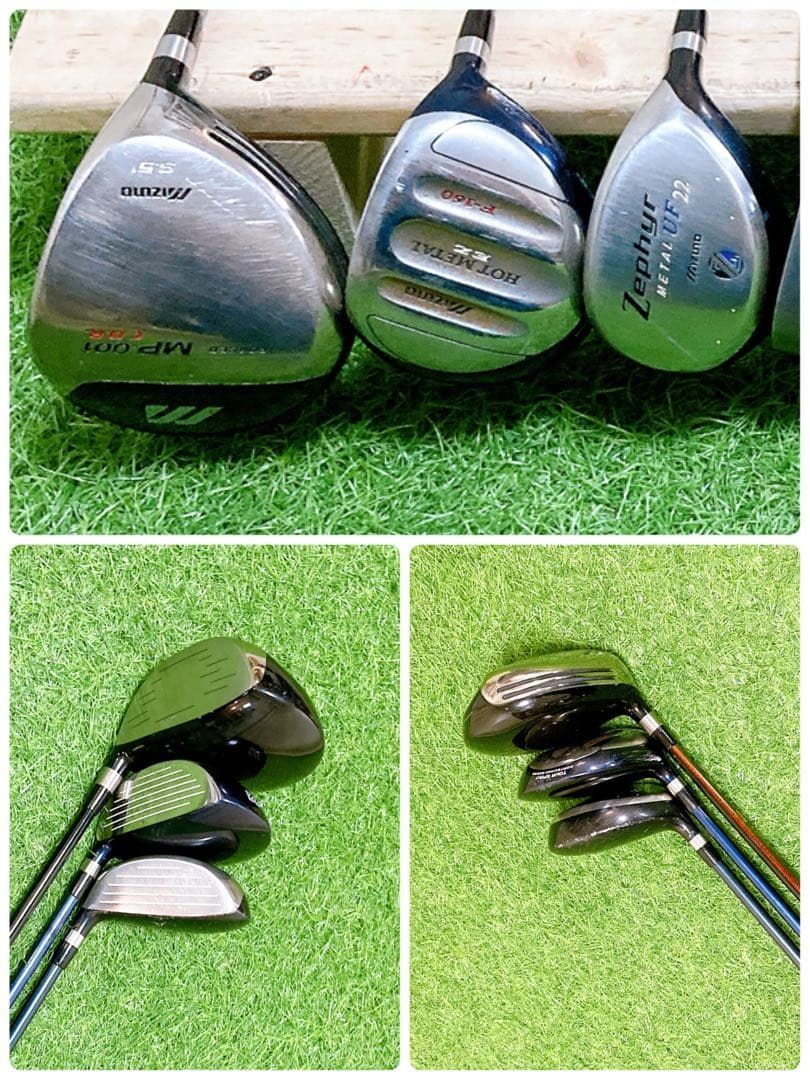 5.ミズノ　初心者オススメ　ゴルフクラブ　メンズセット　右利き　13本　スチール H3.ミズノ 初心者オススメ ゴルフクラブ メンズセット 右利き 13本