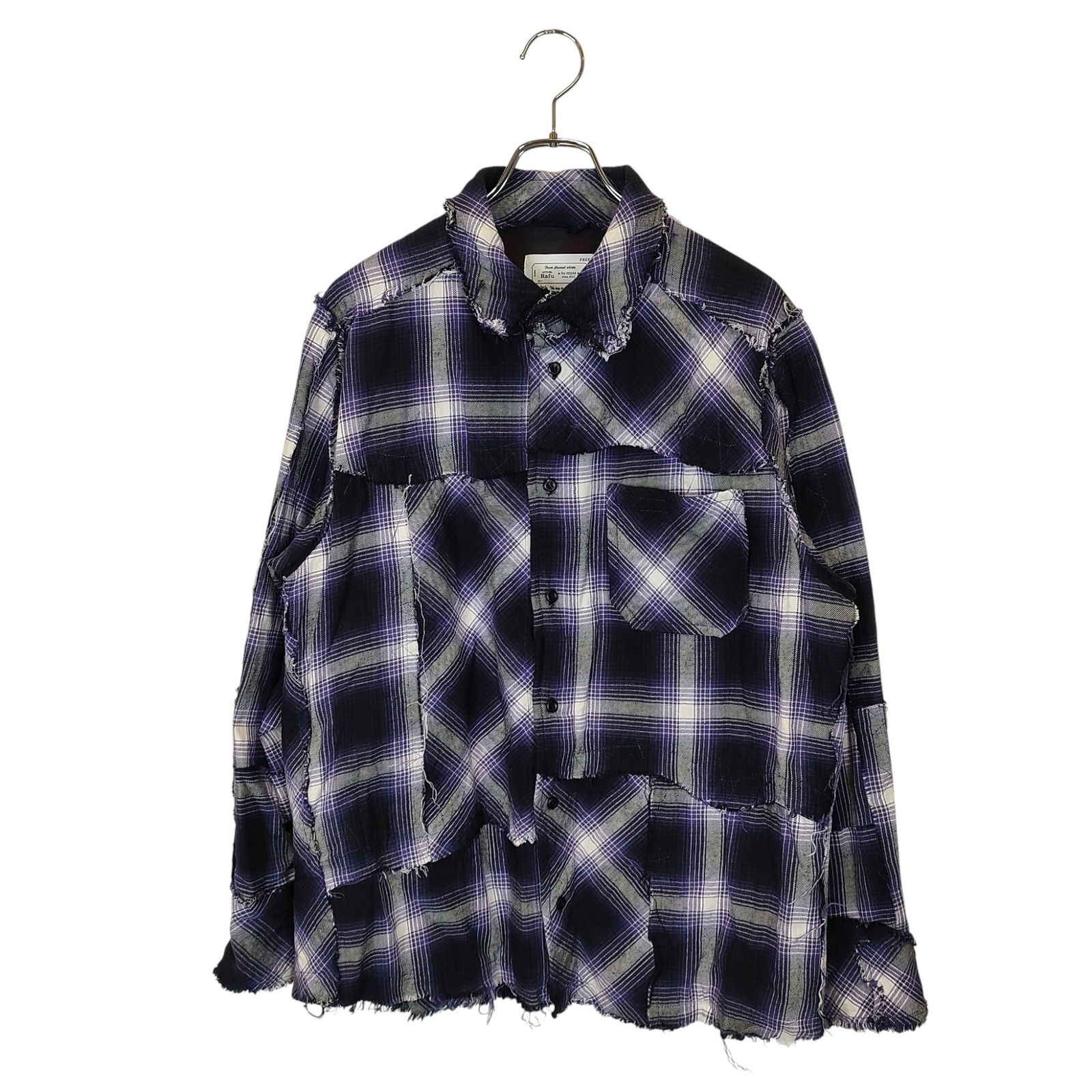 Rafu ラフ Pachwork Shirt パッチワーク 長袖 チェック シャツ Rafu052