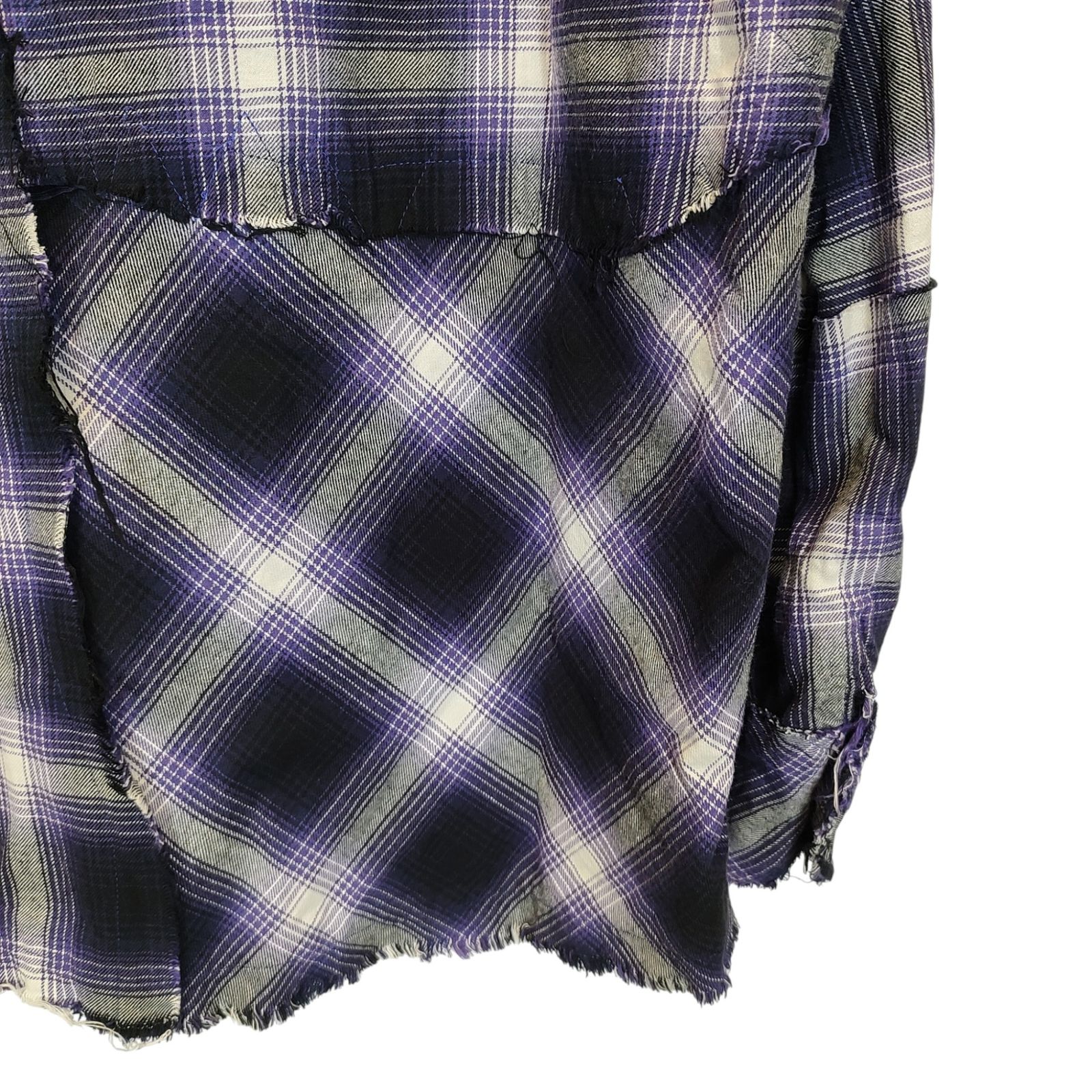 Rafu ラフ Pachwork Shirt パッチワーク 長袖 チェック シャツ Rafu052