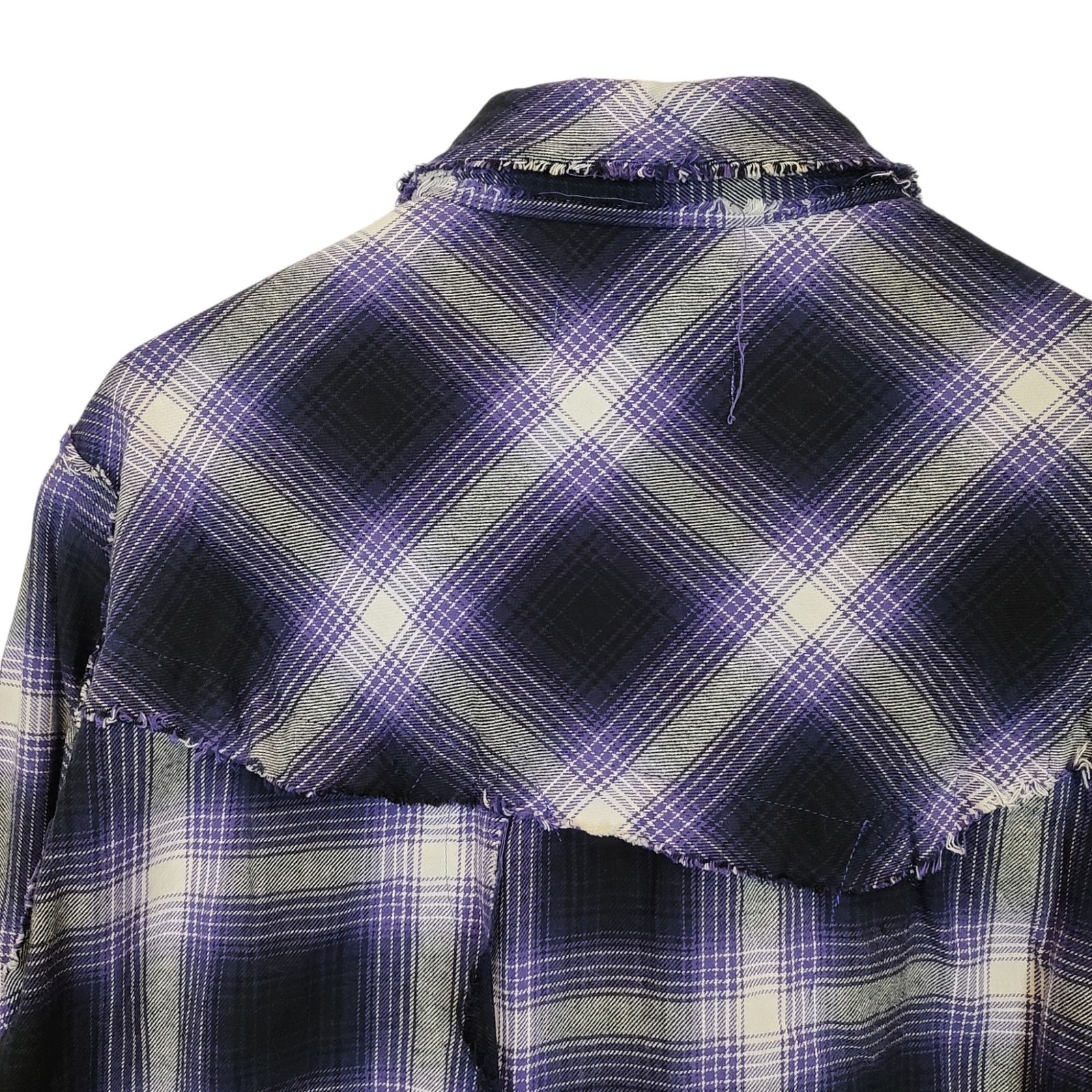 Rafu ラフ Pachwork Shirt パッチワーク 長袖 チェック シャツ Rafu052