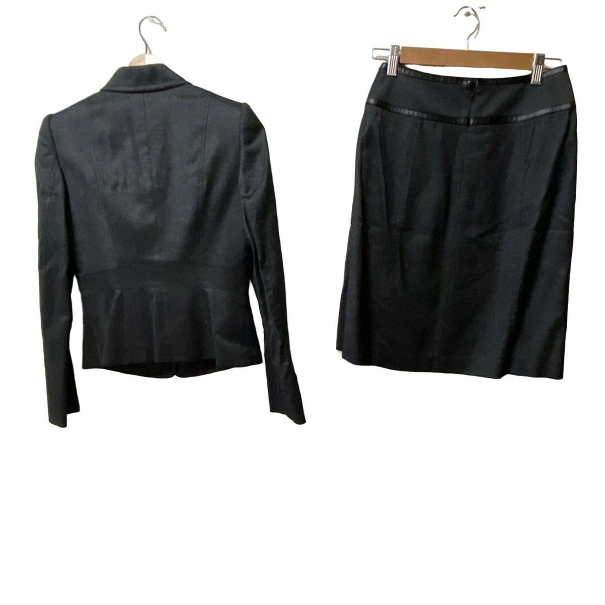 Burberry Black Label バーバリーブラックレーベル スカートスーツ レディース - 黒×グレー