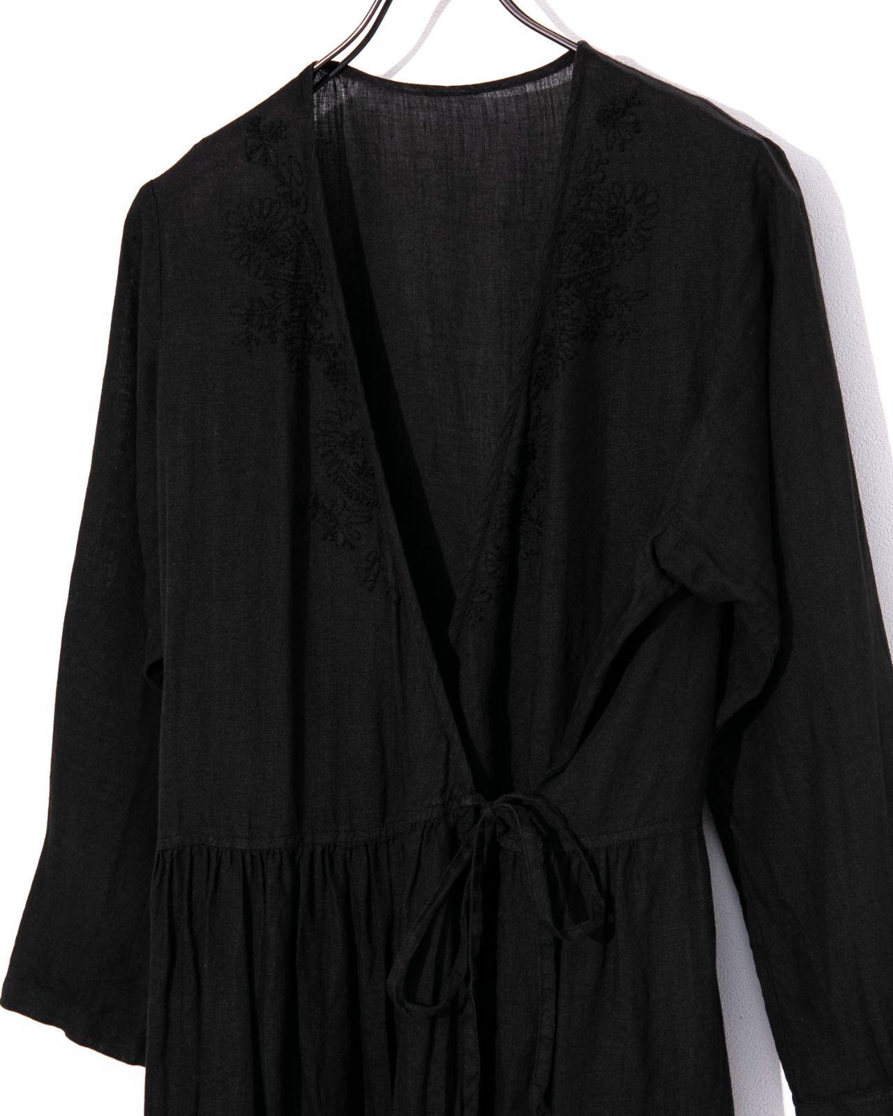 nest Robe ネストローブ リネン刺繍ラップワンピース01172 1032