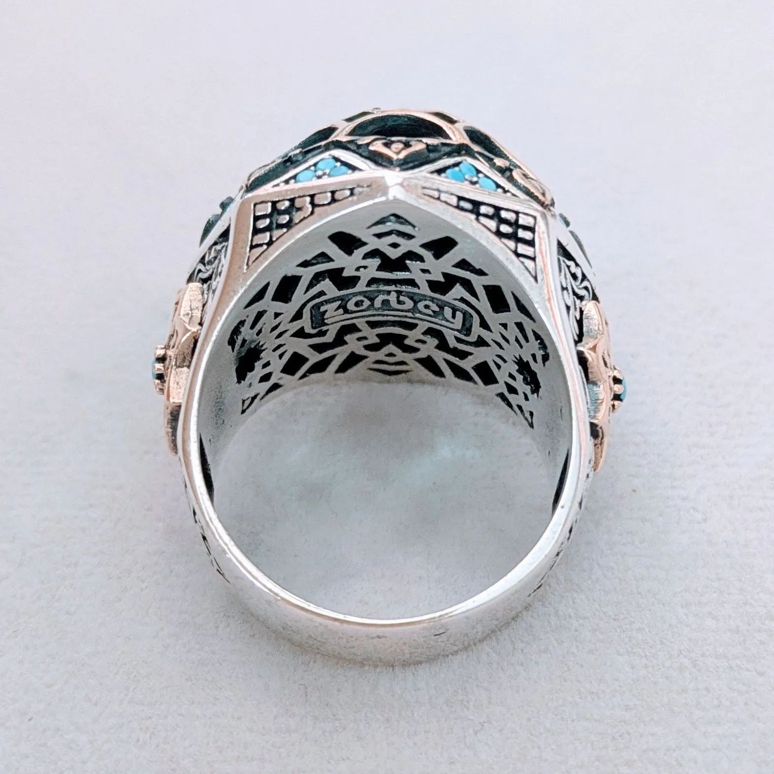 NEW＊トルコ製 ハンドメイド メンズリング シルバー925（八芒星