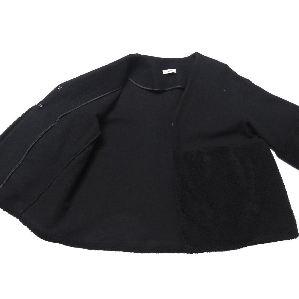 □美品□yori ヨリ Vネック ファー ショートコート コート サイズF