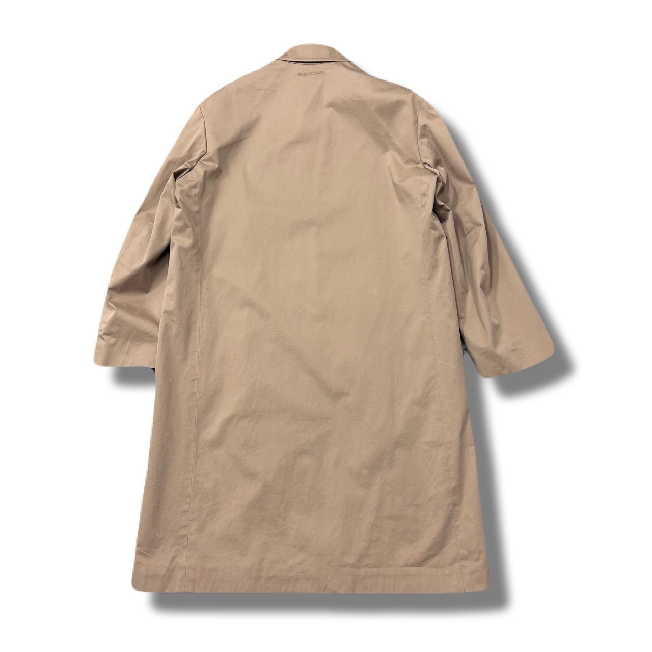 BALENCIAGA バレンシアガ コットンツイルロゴステンカラーコート