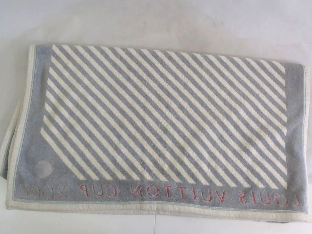  227639 LOUIS VUITTON ルイ ヴィトン ルイヴィトンカップ LV CUP 2000 大判タオル コットン ボーダー フランス製 その他 タオル