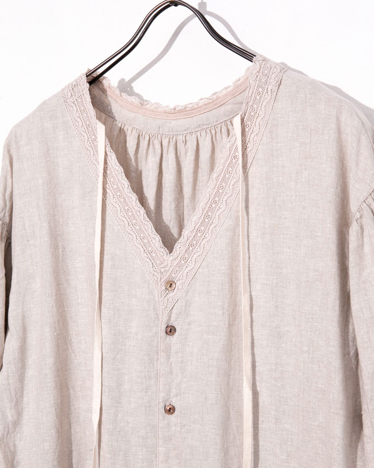 nest Robe ネストローブ バックVネックレースギャザーワンピース01234 1429 小菅くみコラボ