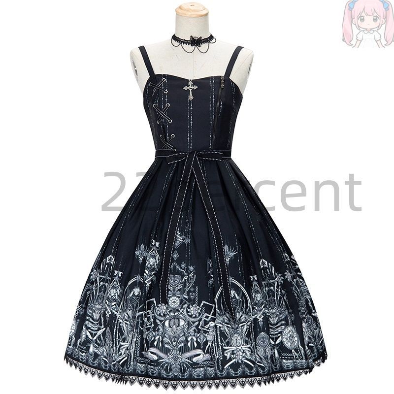 ダーク レトロ ロリータ ワンピース おしゃれ フォーマル パーティー イベント 特別な日 ミステリアス 個性的 上品 大人可愛い 洗練