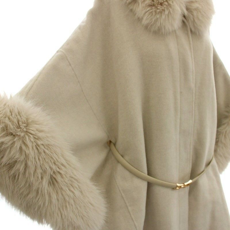 スナイデル SNIDEL 24AW ファー付きミドルケープコート ポンチョ F