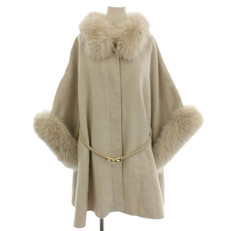スナイデル SNIDEL 24AW ファー付きミドルケープコート ポンチョ F