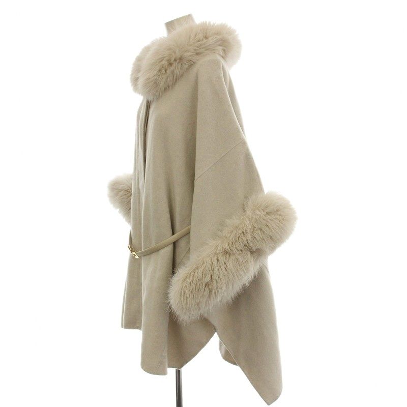 スナイデル SNIDEL 24AW ファー付きミドルケープコート ポンチョ F