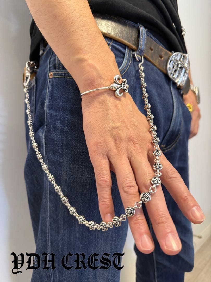 ☆XXXCHAN ウォレットチェーン バイカー必須ウォレットシルバチ 刻印