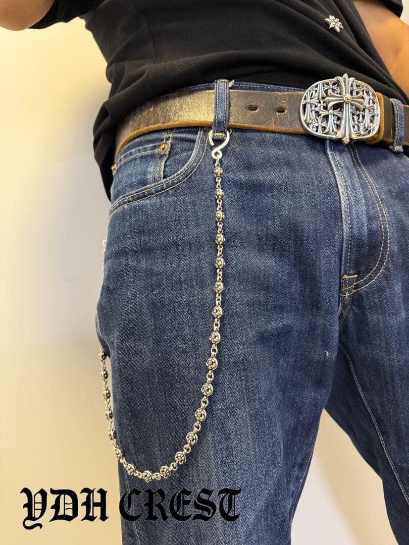 ☆XXXCHAN ウォレットチェーン バイカー必須ウォレットシルバチ 刻印