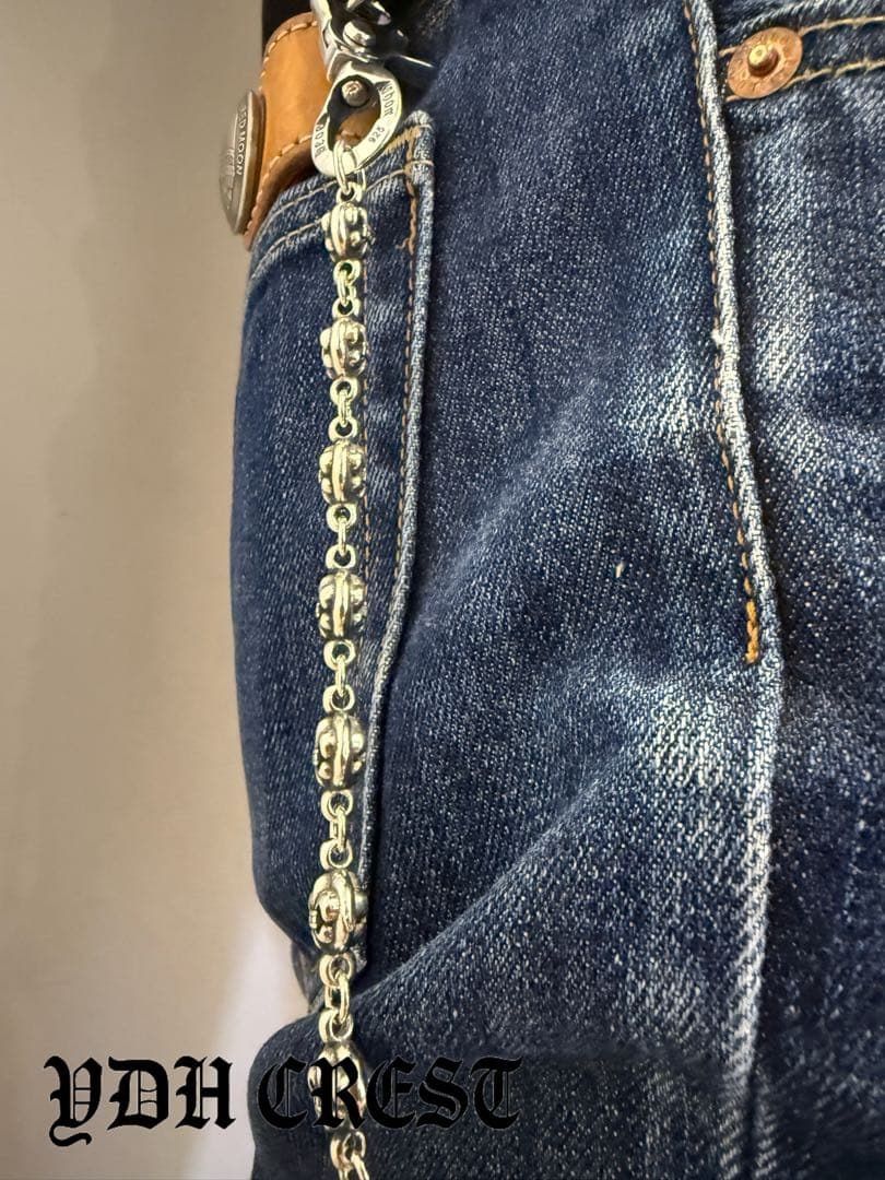 ☆XXXCHAN ウォレットチェーン バイカー必須ウォレットシルバチ 刻印