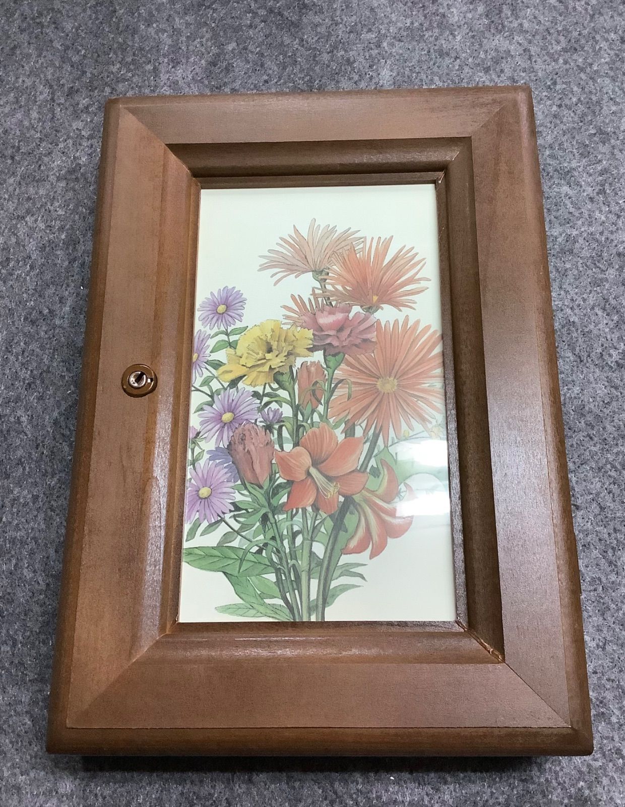 SOL キーボックス ファミリーキーボックス F-10 10本吊 木目 保管 鍵 レトロ キープレート付 キー保管ボックス