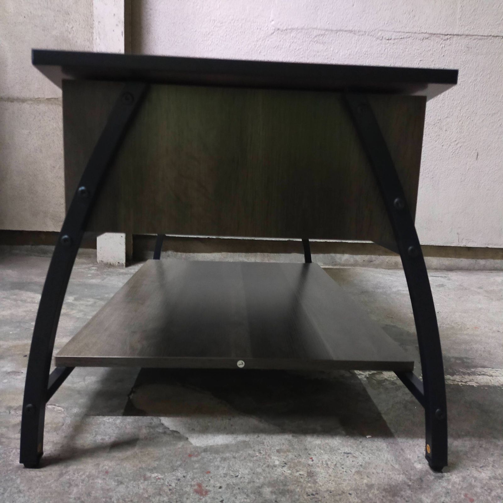 F01-20251127-65【昇降式】収納付きリビングテーブル コーヒーテーブル 木目&times;ブラック 幅106cm ローテーブル Bestier