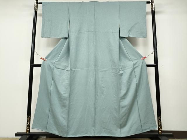 平和屋着物 上質な色無地 霞地紋 水色 正絹 ut