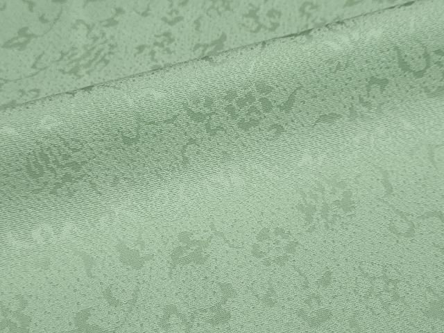 平和屋着物●上質な色無地 草花地紋 夏虫色 正絹 ♥ ud 色無地 着物 着物 浴衣