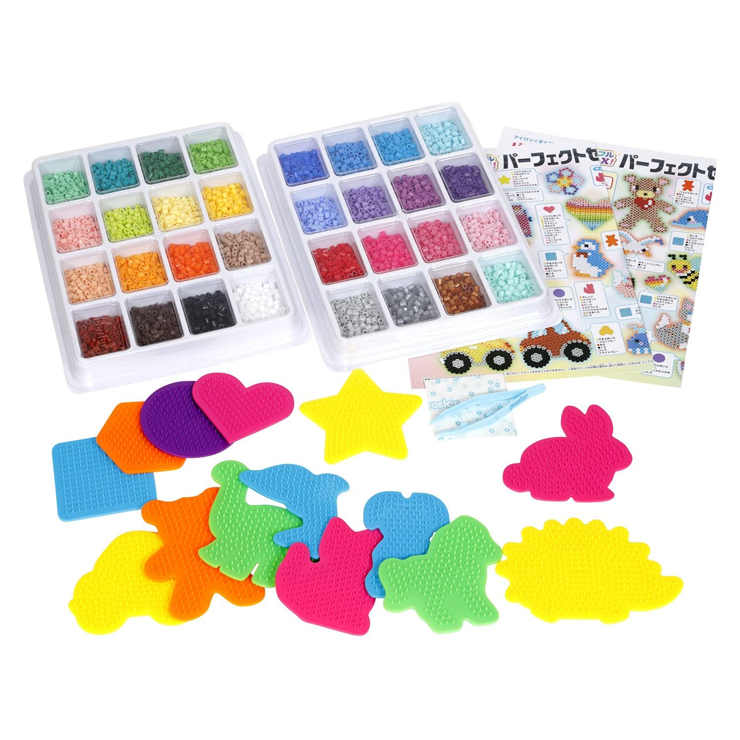 カワダ Kawada プラスチック ハート パーラービーズ カラフルMAX! パーフェクトセット 400 300 60 mm 80 54439