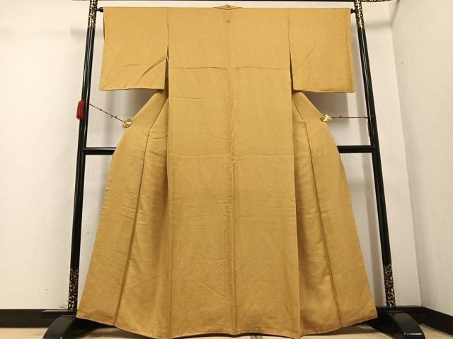 平和屋着物 上質な色無地 飴色 正絹 ph