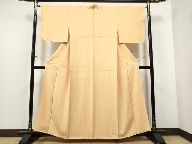 平和屋着物 上質な色無地 萱草色 正絹 hy