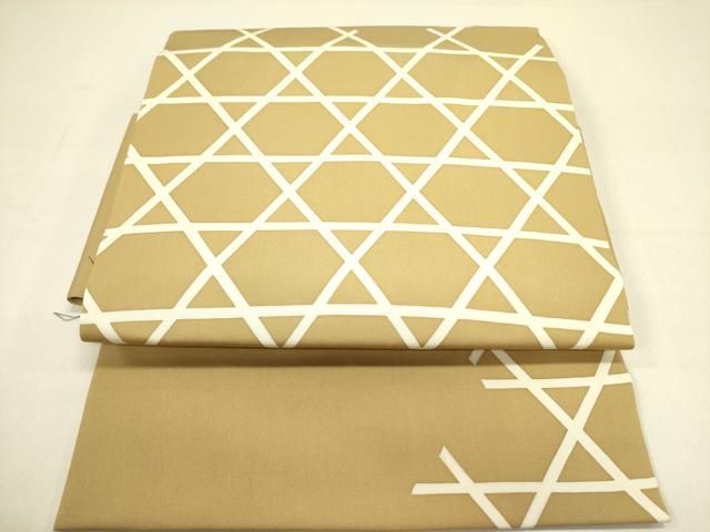 平和屋着物 塩瀬 つけ帯 籠目文 正絹 op