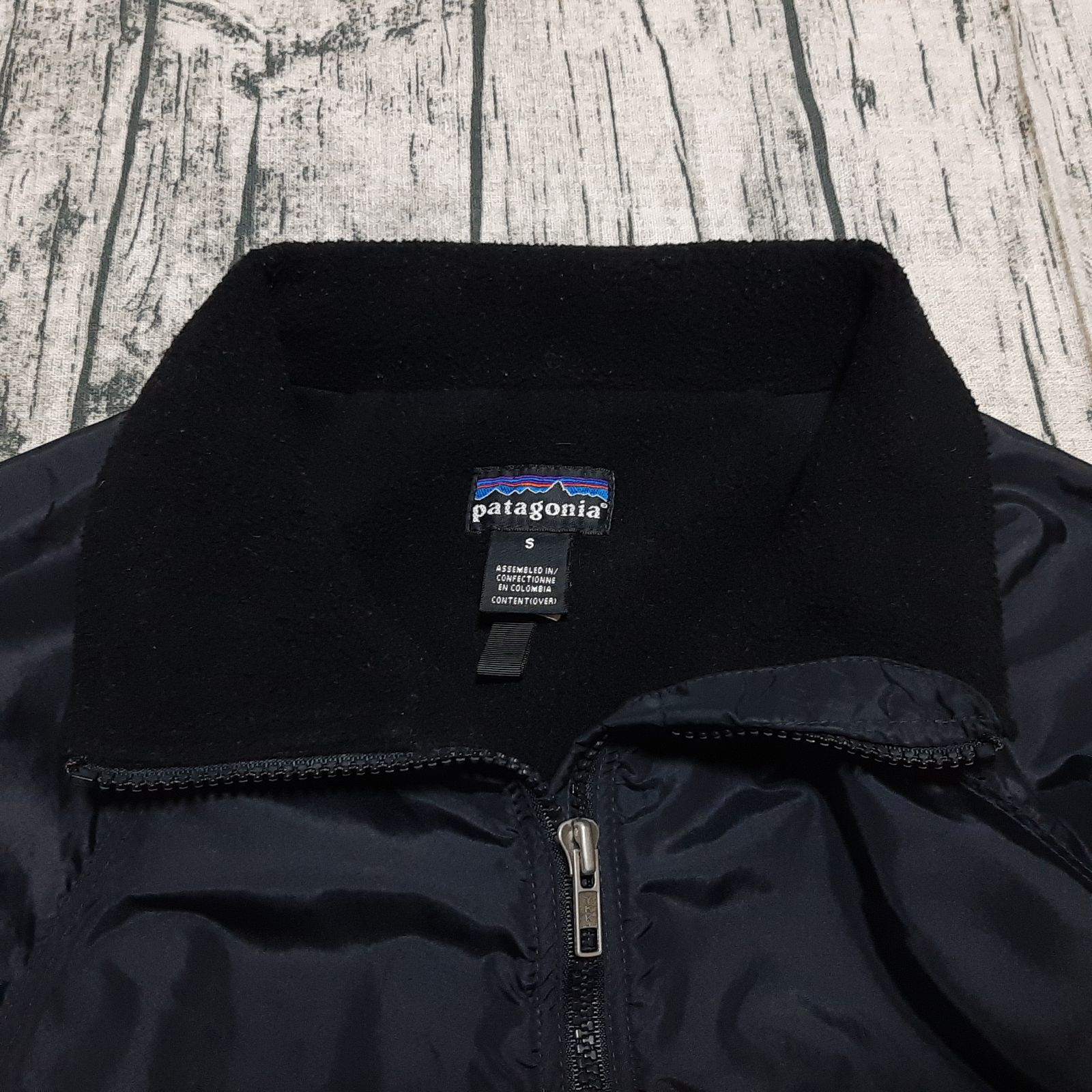 98年 パタゴニア シェルドキャプリーン オールブラック patagonia
