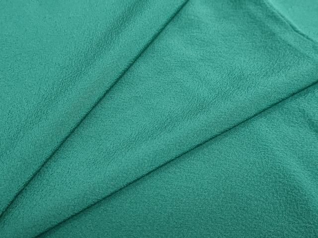 平和屋着物 上質な色無地 萌葱色 ロング丈 正絹 ud