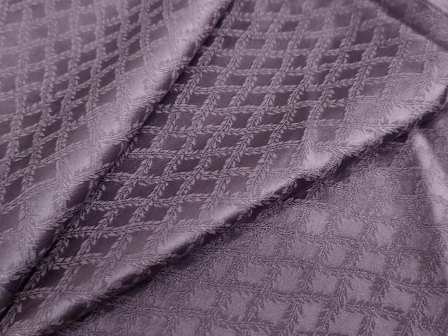 平和屋着物●上質な色無地 菱地紋 二藍色 やまと誂製 正絹 ud