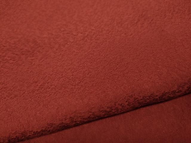  平和屋着物 上質な色無地 紋意匠 銀朱色 正絹 ut 色無地 着物